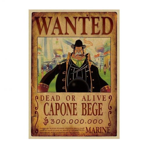 Capone Bege Wanted OMN1111 300,000,000 Berrys Official ONE PIECE Merch