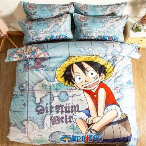 One Piece Small Luffy Bed Linen OMN1111 135x200cm Official ONE PIECE Merch