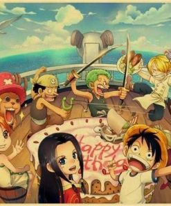 One Piece Straw Hat Crew poster on The Vogue Merry OMN1111 12x20cm Official ONE PIECE Merch
