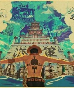 One Piece Poster Portgas D Ace to Marine Ford OMN1111 35X50 cm Official ONE PIECE Merch
