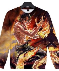 One Piece Ace The Fiery Pirate Sweater OMN1111 XXS Official ONE PIECE Merch