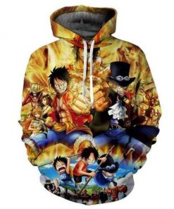 One Piece Sweatshirt The 3 Brothers Ace Sabo and Luffy OMN1111 S Official ONE PIECE Merch