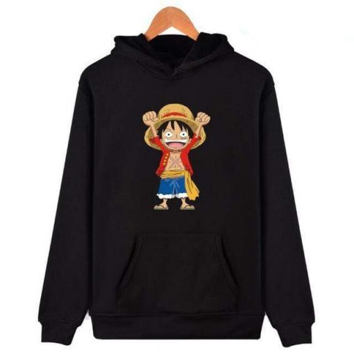 One Piece Mini Luffy Straw Hat Sweatshirt OMN1111 Black / XXS Official ONE PIECE Merch