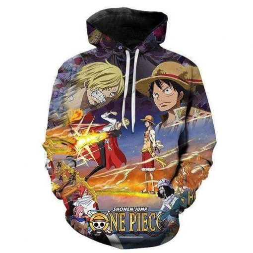 One Piece Sanji Vs Luffy Sweatshirt OMN1111 XS Official ONE PIECE Merch
