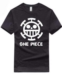 Law Crew One Piece T Shirt OMN1111 S / Grey / Logo Blanc Official ONE PIECE Merch