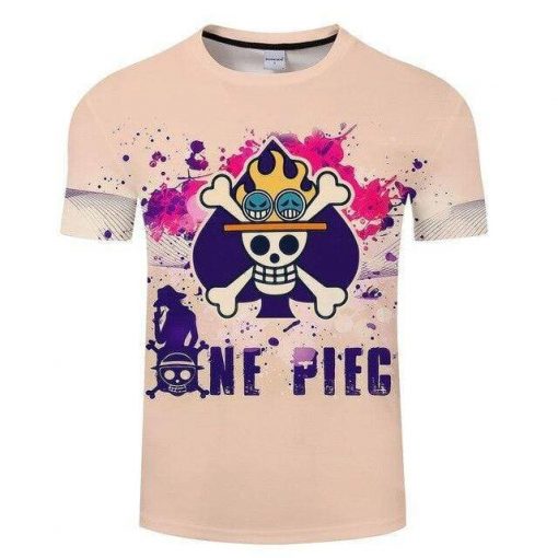 One Piece Logo T-Shirt From Ace Fire Man OMN1111 S Official ONE PIECE Merch