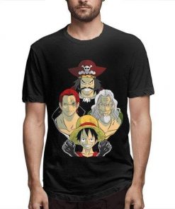 T Shirt One Piece Luffy Gol D Roger Shanks Silvers Rayleigh OMN1111 Black / S Official ONE PIECE Merch