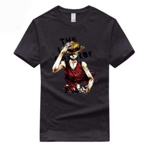 T Shirt One Piece Monkey D Luffy Le Chapeau De Paille OMN1111 Black / S Official ONE PIECE Merch