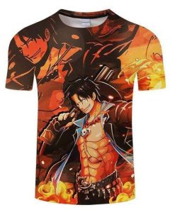 T-Shirt One Piece Portgas D Ace and his Fire OMN1111 S Official ONE PIECE Merch