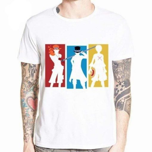One Piece Sabo Luffy and Ace T-Shirt OMN1111 XS Official ONE PIECE Merch