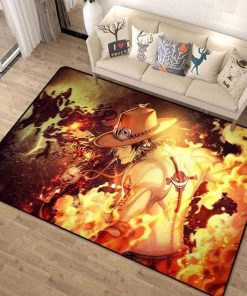 One Piece Ace Fiery Fists Carpet OMN1111 50x80cm Official ONE PIECE Merch