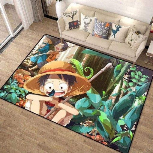 One Piece Childhood 3 Brothers Carpet OMN1111 50x80cm Official ONE PIECE Merch