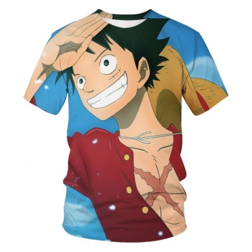 Monkey D Luffy Printing T shirt Children s Clothing Oversized T Shirts One Piece Anime Kids 1.jpg 640x640 1 - One Piece Clothing