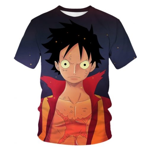 Monkey D Luffy Printing T shirt Children s Clothing Oversized T Shirts One Piece Anime Kids 12.jpg 640x640 12 - One Piece Clothing