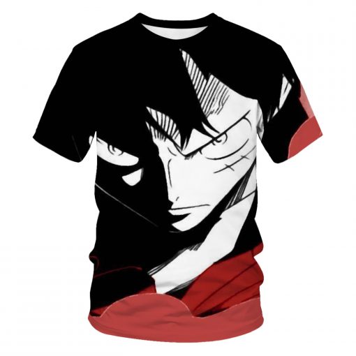 Monkey D Luffy Printing T shirt Children s Clothing Oversized T Shirts One Piece Anime Kids 2 - One Piece Clothing