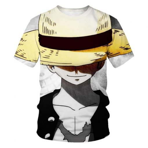 Monkey D Luffy Printing T shirt Children s Clothing Oversized T Shirts One Piece Anime Kids 5.jpg 640x640 5 - One Piece Clothing