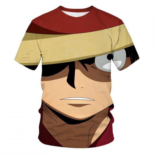 Monkey D Luffy Printing T shirt Children s Clothing Oversized T Shirts One Piece Anime Kids - One Piece Clothing