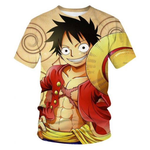 Monkey D Luffy Printing T shirt Children s Clothing Oversized T Shirts One Piece Anime Kids 6.jpg 640x640 6 - One Piece Clothing
