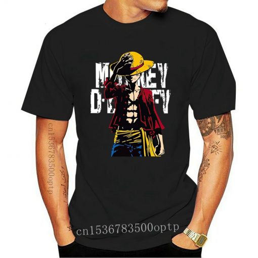 New 2021 Summer One Piece T Shirt Men Monkey D Luffy T Shirts 2021 Short Sleeve - One Piece Clothing