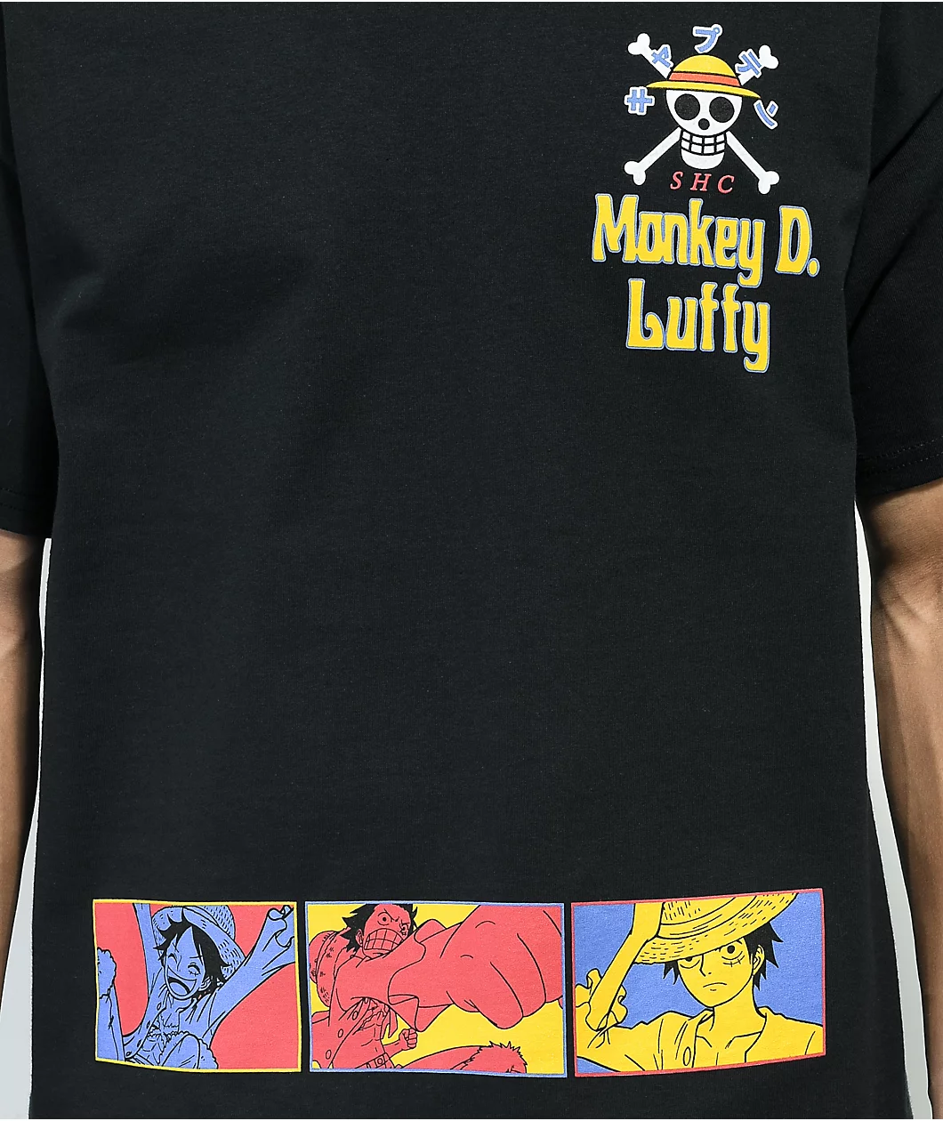 One Piece Luffy Black T Shirt 358940 alt1 US - One Piece Clothing